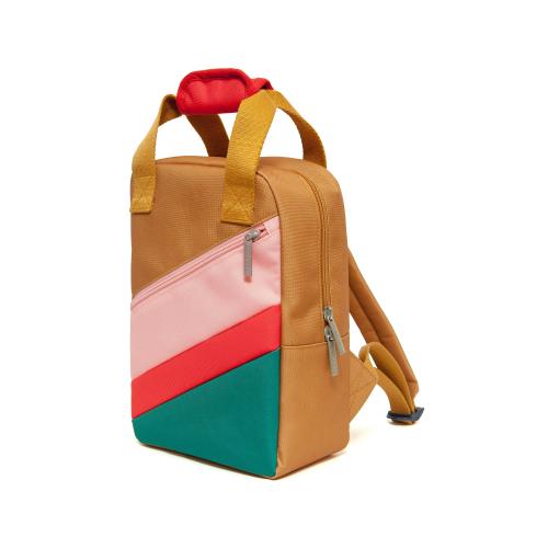 Kinderrucksack Petit Monkey Inka gold klein halb seitlich bei your little kingdom